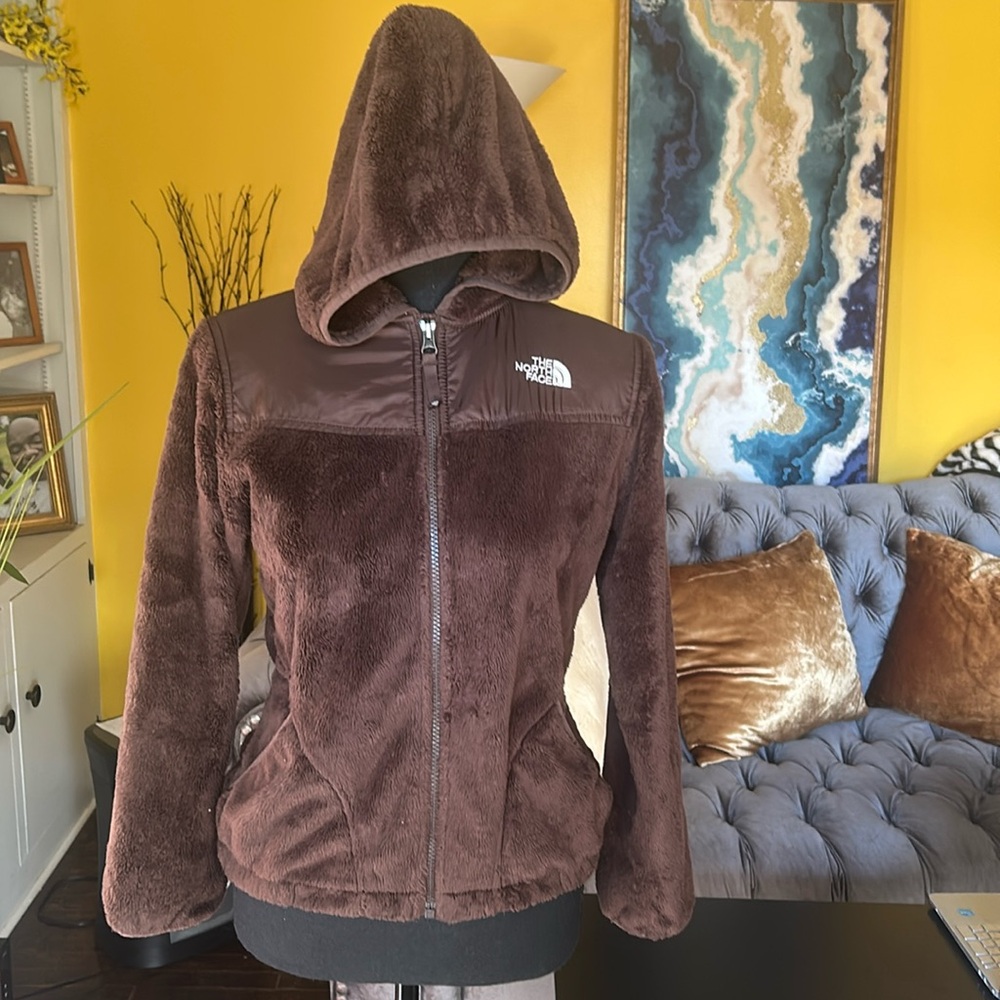 The North Face Fleece Hoodie Jacket Brown Girls Size L